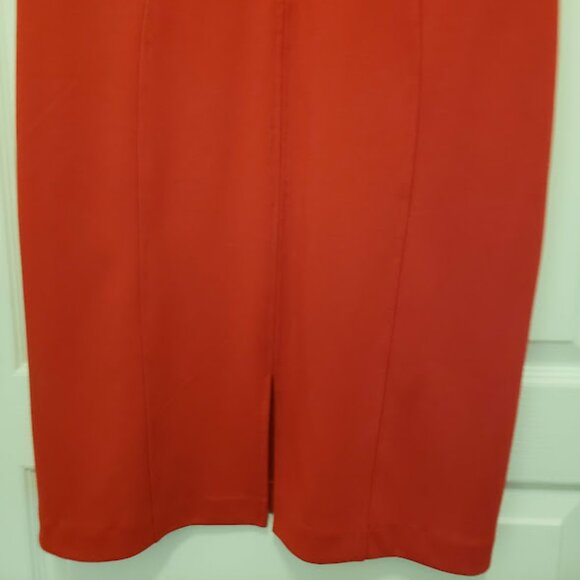 Red Sweetheart Neckline Fitted Anne Klein Knee length Dress size Large - Picture 7 of 10